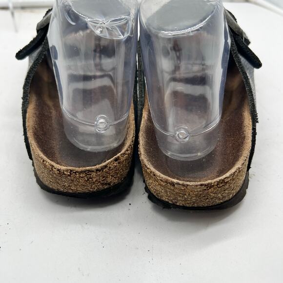 Birkenstock Arizona Sandals Shoes Womens 41 US 9-9.5 Shiny Blue Strap Buckle - Picture 5 of 9